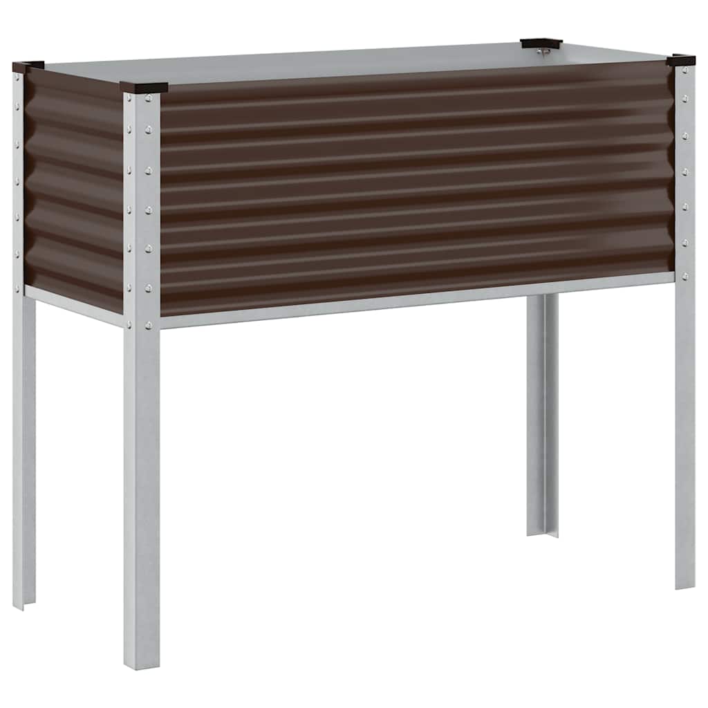 Vidaxl Planning Box 100x41x90 cm en acier brun