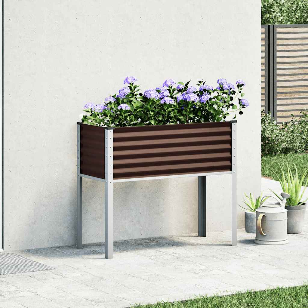 Vidaxl Planning Box 100x41x90 cm en acier brun