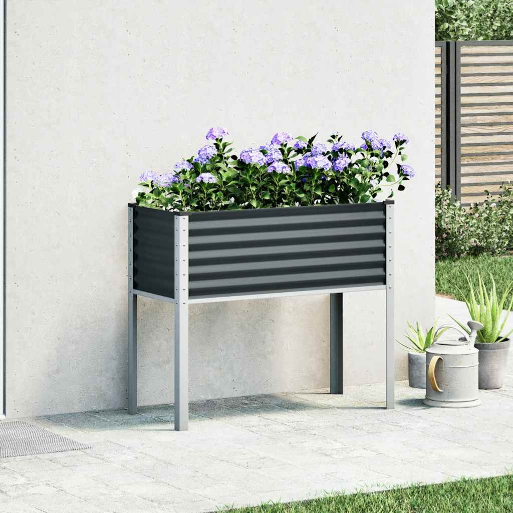 Boîte de planification Vidaxl 100x41x90 cm Anthracite en acier -colore