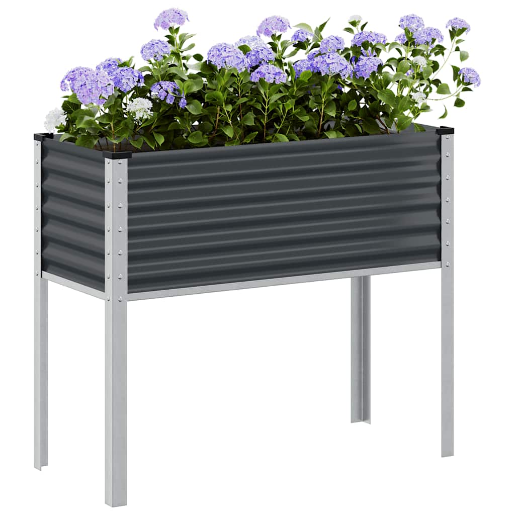 Boîte de planification Vidaxl 100x41x90 cm Anthracite en acier -colore