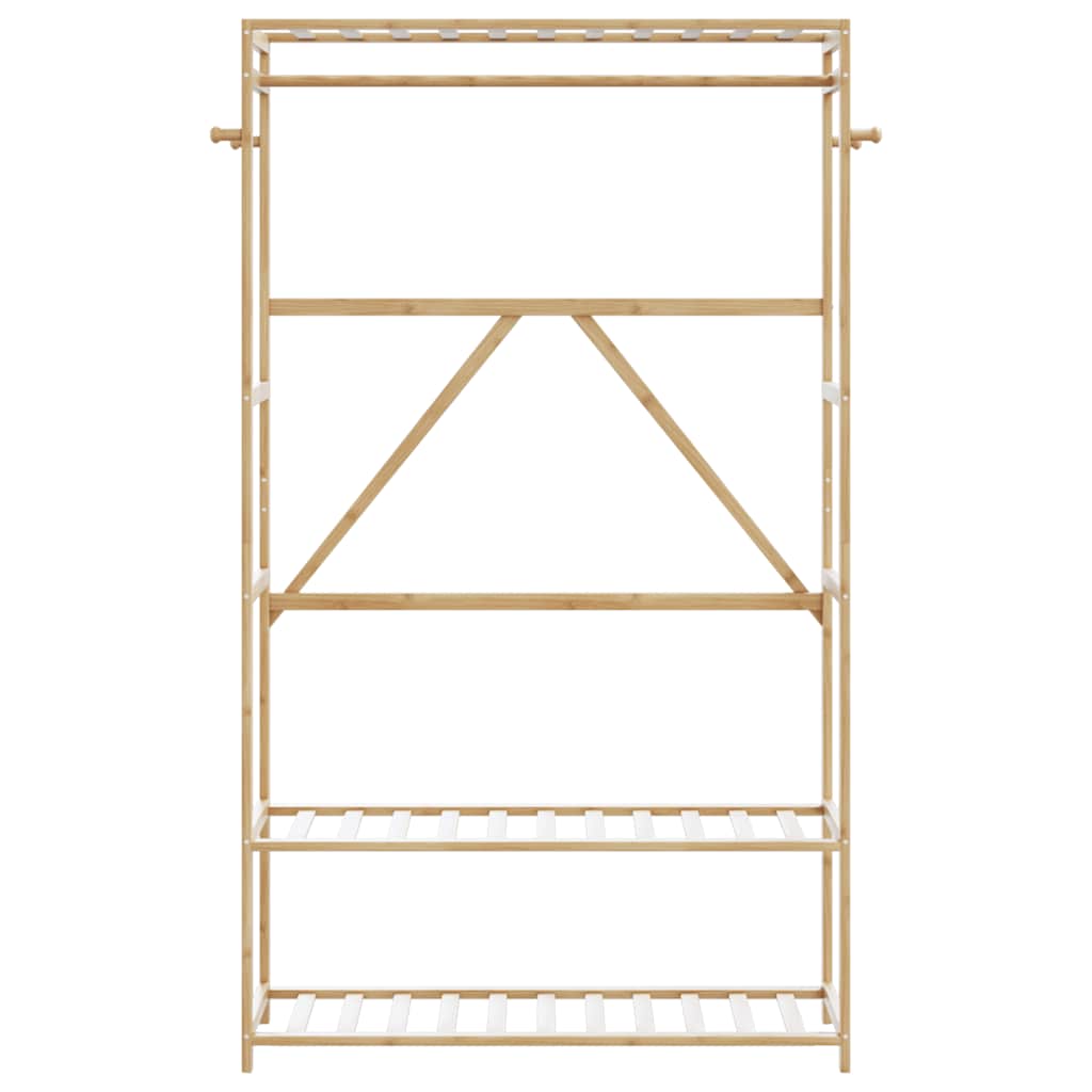 Vidaxx portant à vêtements avec étagères 110x40x175 cm bambou