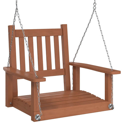 Vidaxl Garden Swing Chaid avec colliers métalliques en pin massif brun