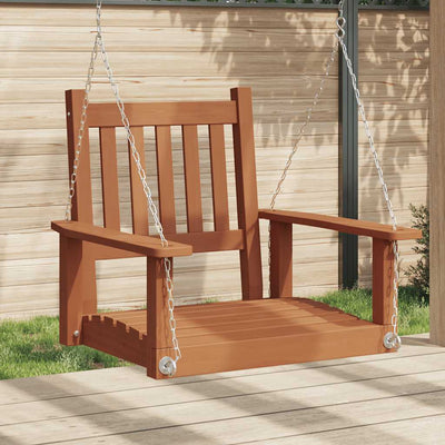 Vidaxl Garden Swing Chaid avec colliers métalliques en pin massif brun