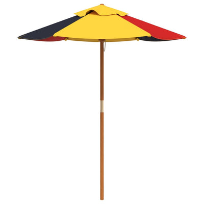 Vidaxl parasol pour les enfants avec un poteau en bois Ø120x140 cm