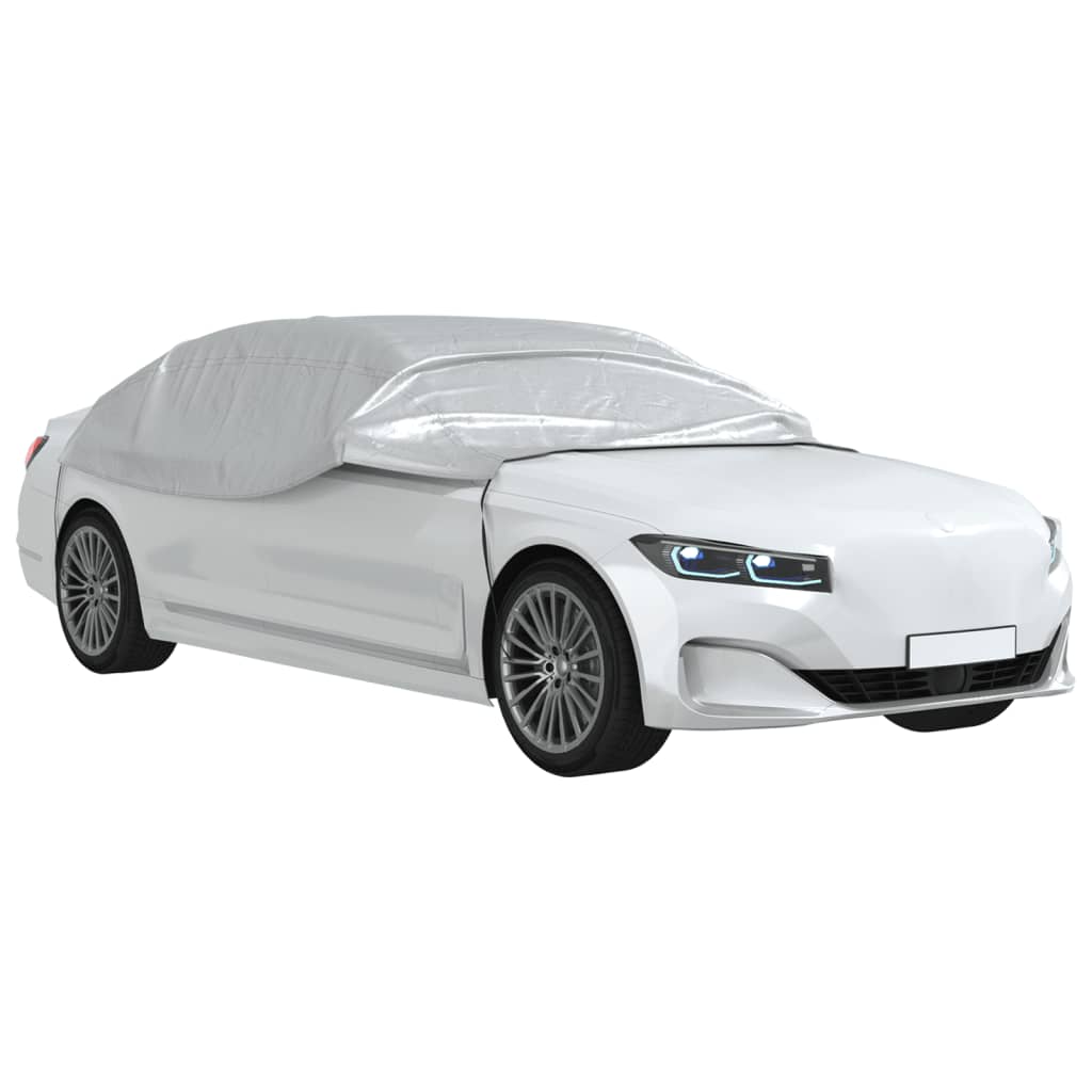 Vidaxl autohoes moitié avec crochets xl argent coloré