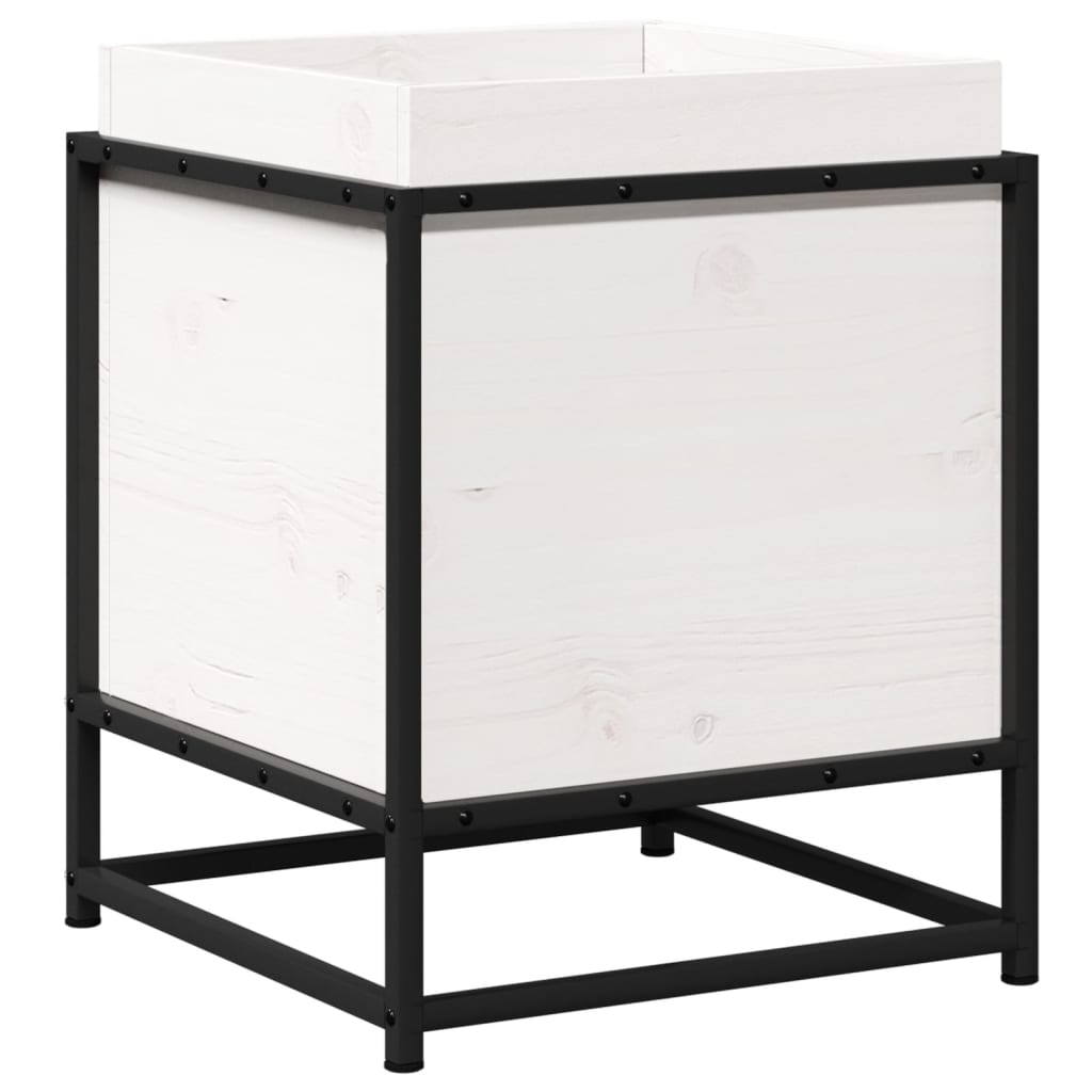 Vidaxl Planning Box 40x40x50 cm Pine solide blanc