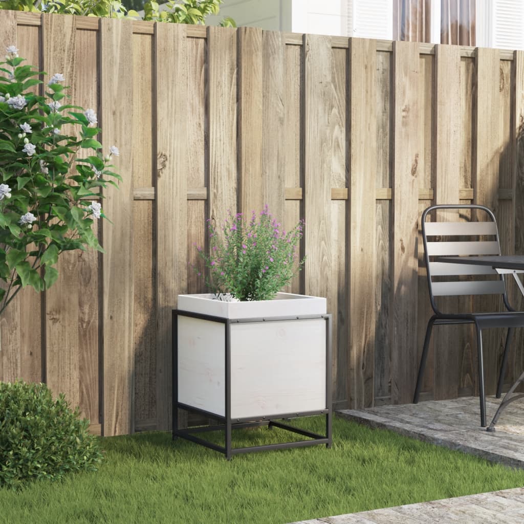 Vidaxl Planning Box 40x40x50 cm Pine solide blanc