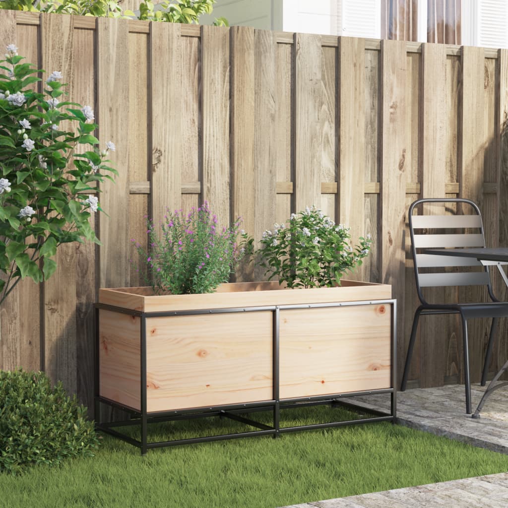 Boîte de planification Vidaxl 100x40x50 cm Pine solide