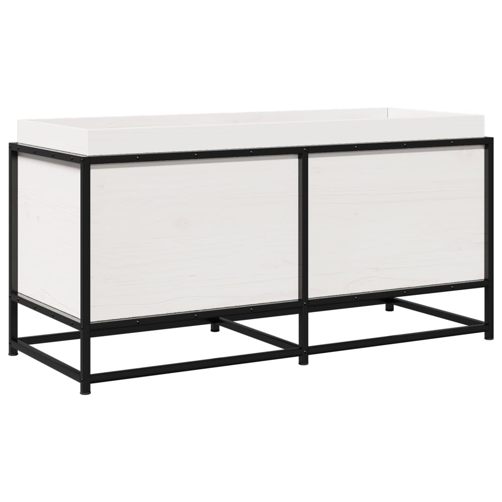 Boîte de planification Vidaxl 100x40x50 cm en pin solide blanc
