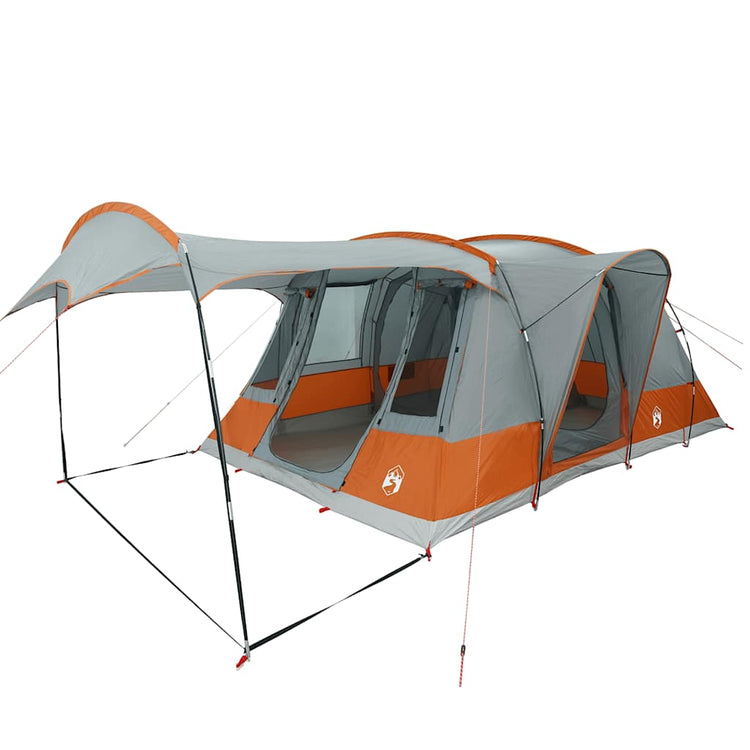 Vidaxl Tunnel Tent à 5 personnes étanche gris et orange