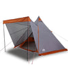 Tente tipi Vidaxl 6 personnes imperméable gris et orange