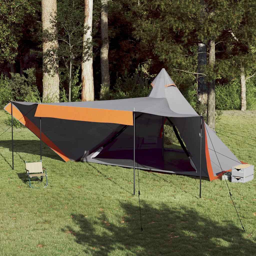 Vidaxl Tipitent 6 Personne étanche gris et orange