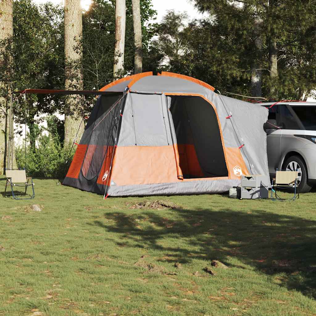Tente de voiture VidaXL 4 personnes imperméable gris et orange
