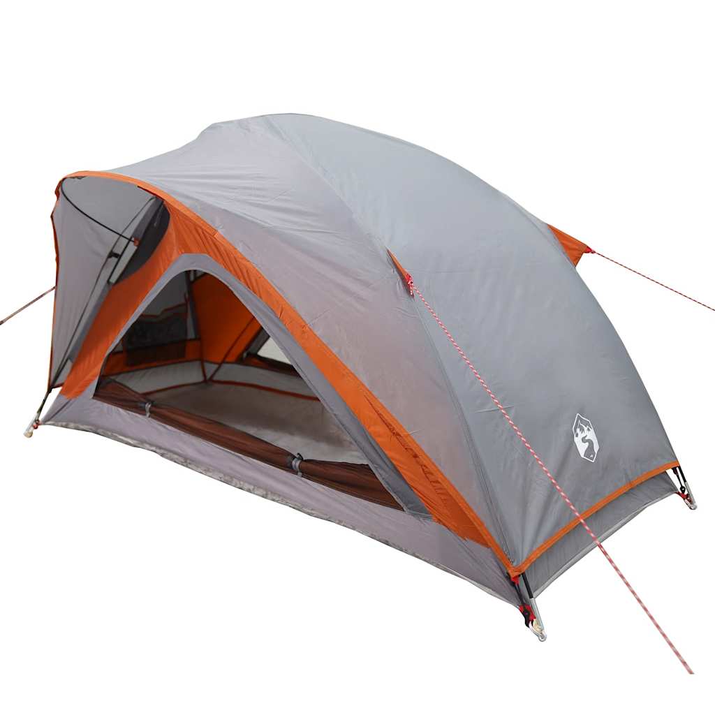 Tente VidaXL 1 personne imperméable gris et orange