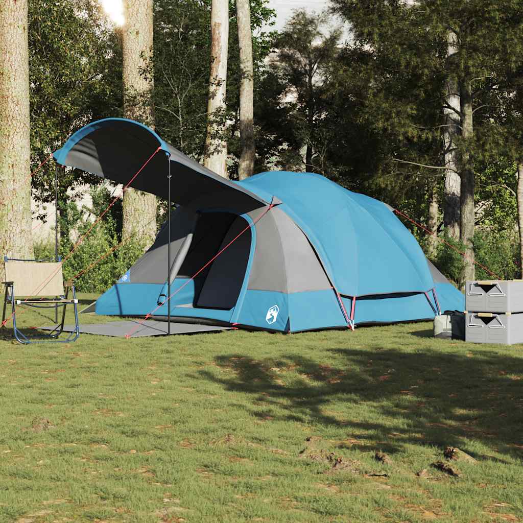Tente tunnel Vidaxx pour famille 8 personnes imperméable bleu