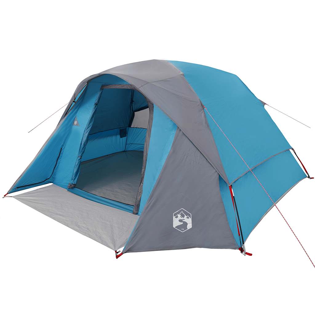 Tente familiale VidaXL 6 personnes imperméable bleue