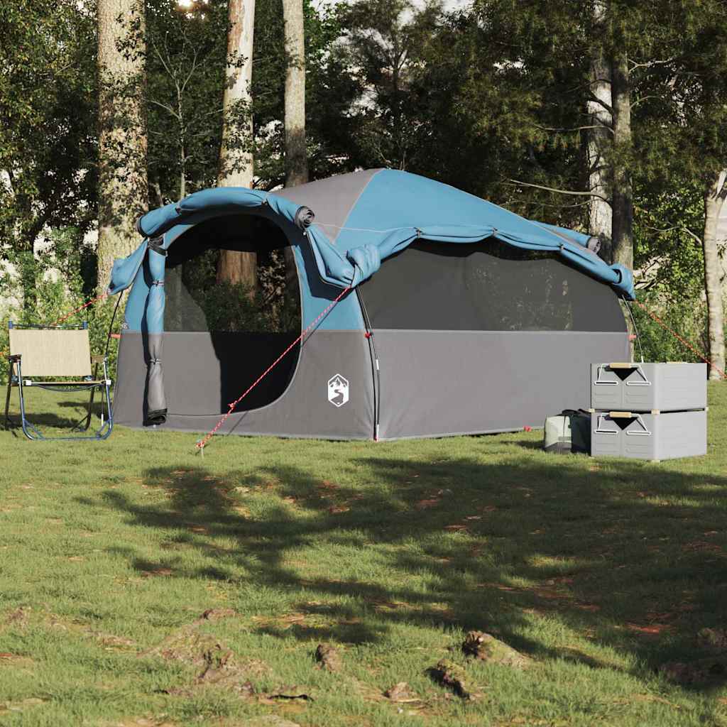 Tente tunnel VidaXL 6 personnes imperméable bleue