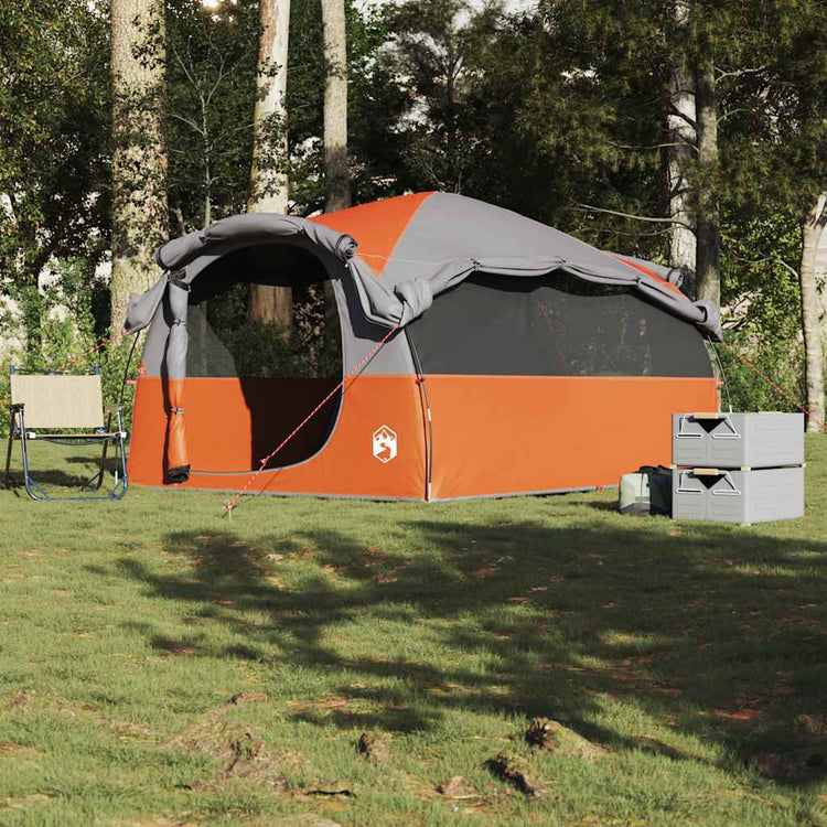 Tente tunnel Vidaxx 6 places imperméable gris et orange
