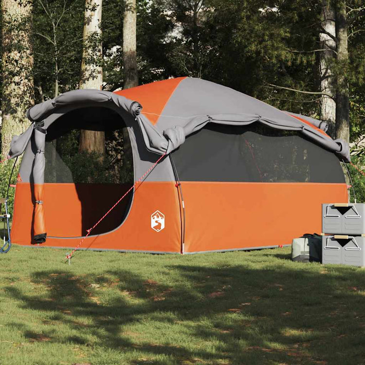 Tente tunnel Vidaxx 6 places imperméable gris et orange