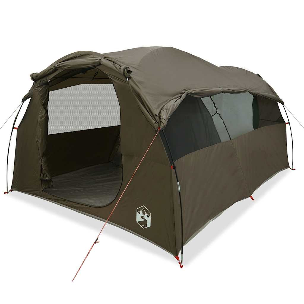 Tente tunnel VidaXL 6 personnes imperméable marron
