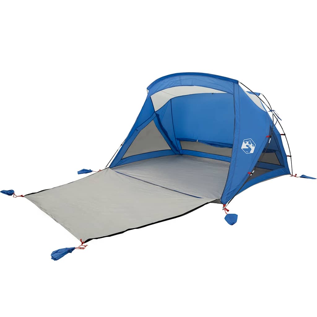 VidaXL tente de plage 2 personnes imperméable bleu azur