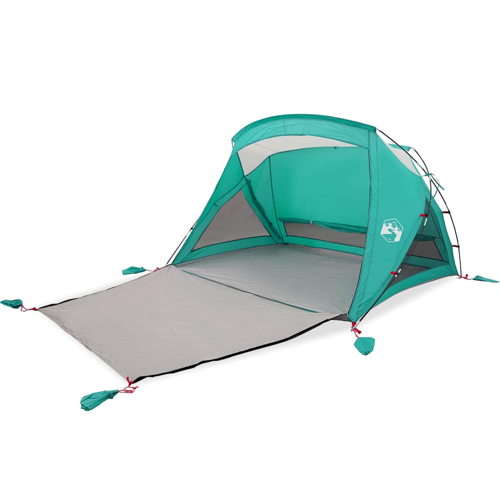 VidaXL tente de plage 2 personnes vert d'eau imperméable