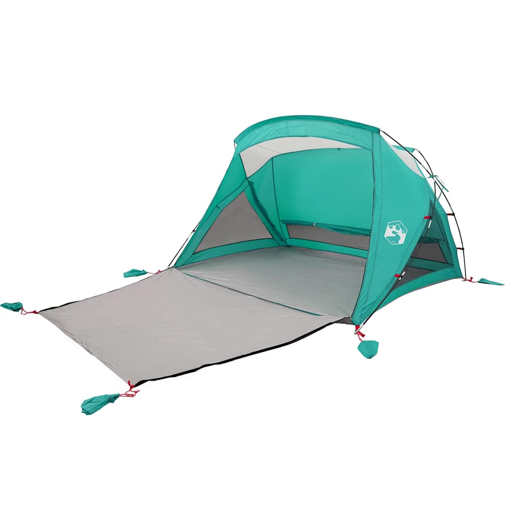VidaXL tente de plage 2 personnes vert d'eau imperméable