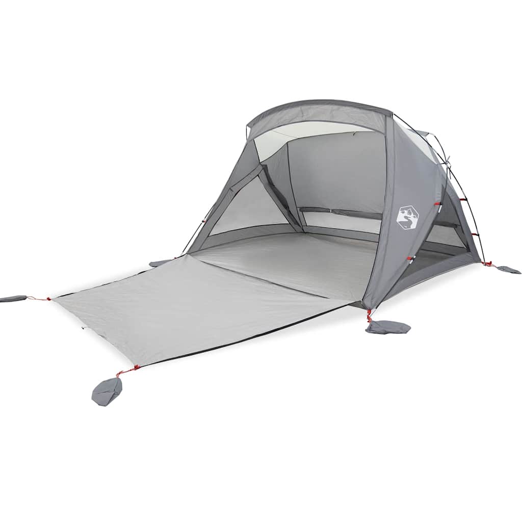 VidaXL tente de plage 2 personnes imperméable gris