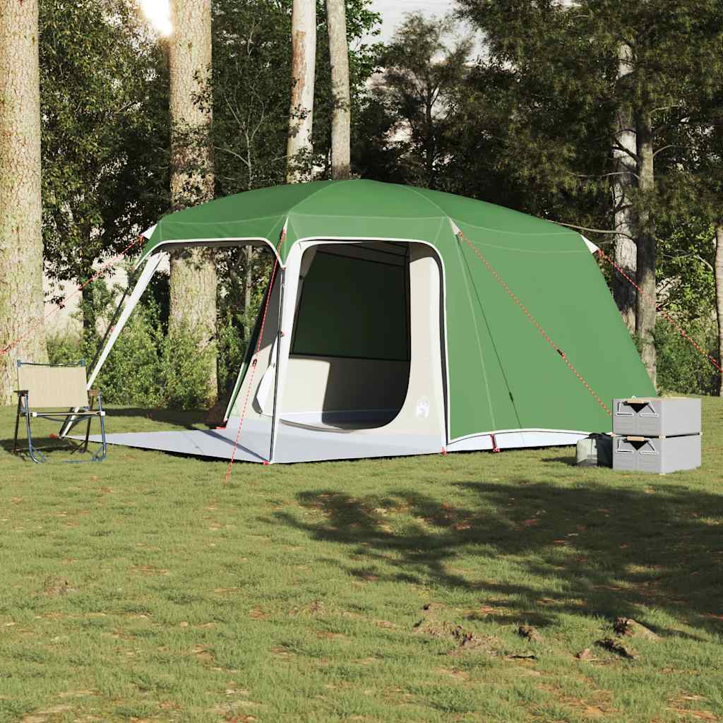 VidaXL tente de camping avec dôme véranda 5 personnes imperméable vert