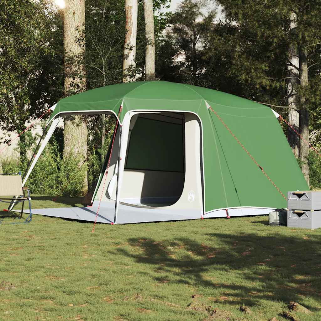 VidaXL tente de camping avec dôme véranda 5 personnes imperméable vert