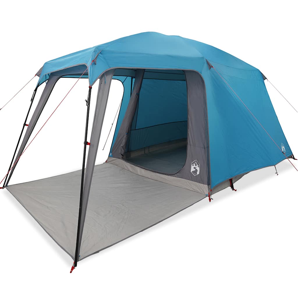 Tente de camping VidaXL avec dôme de véranda, 5 personnes imperméable, bleue