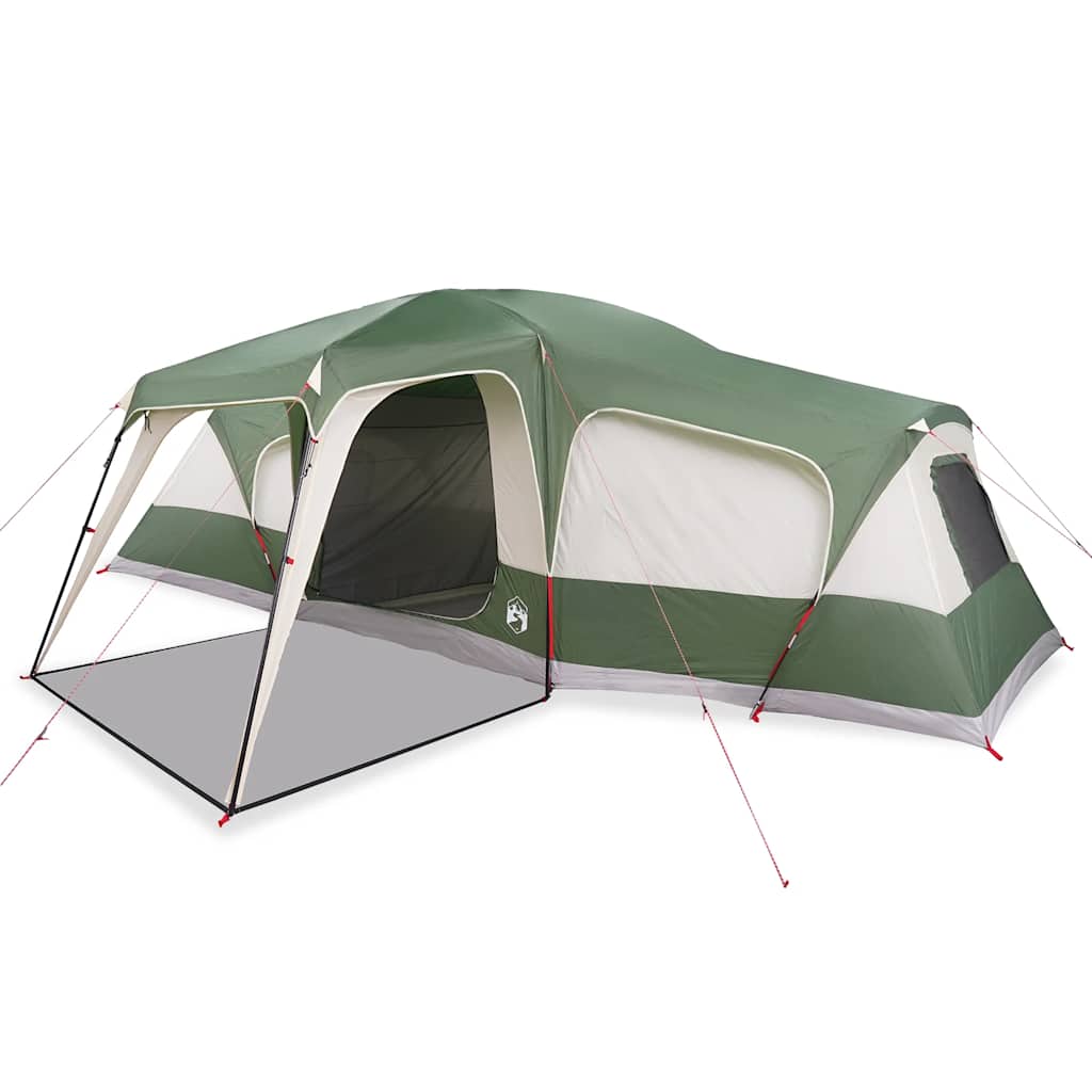 Tente familiale VidaXL avec dôme véranda, 9 personnes imperméable vert