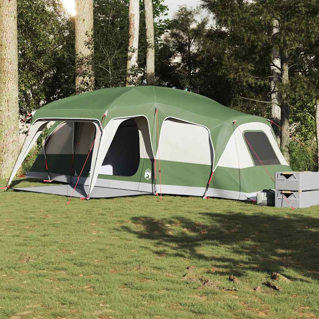 Tente familiale VidaXL avec dôme véranda, 9 personnes imperméable vert