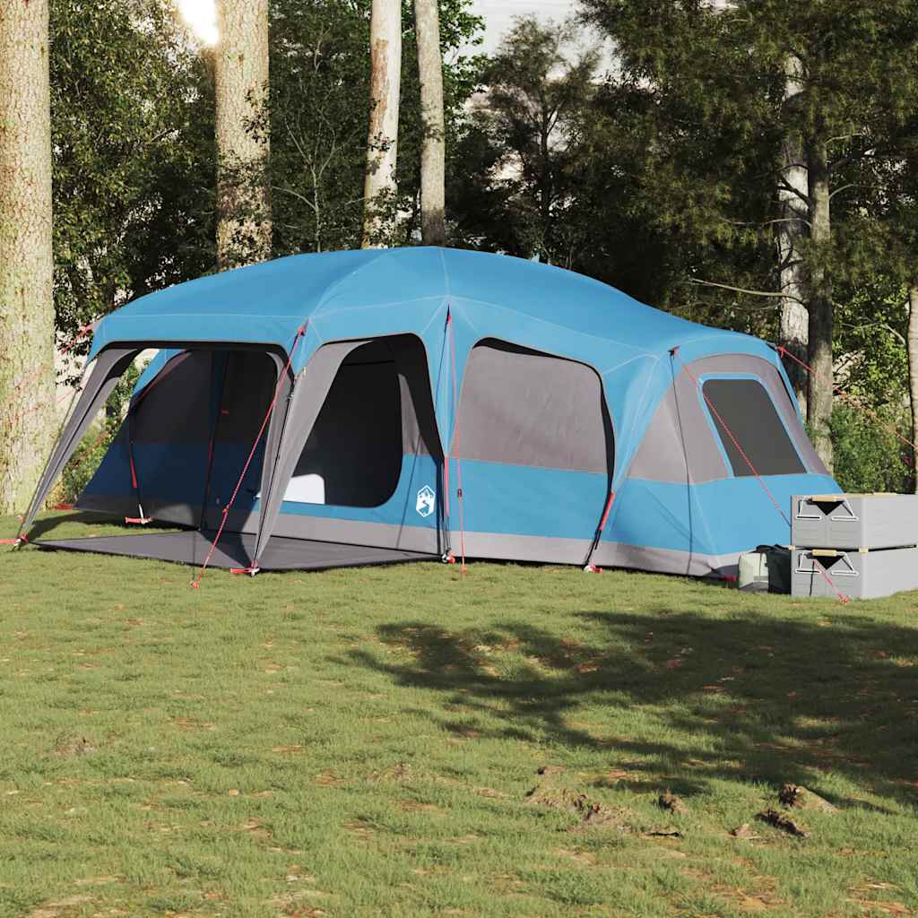 Tente familiale VidaXL avec dôme véranda, 9 personnes imperméable bleue