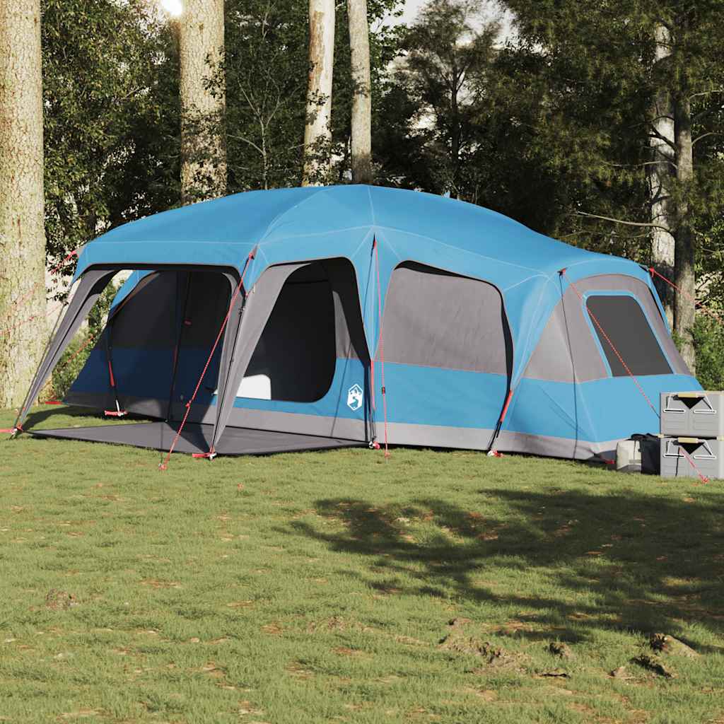 Tente familiale VidaXL avec dôme véranda, 9 personnes imperméable bleue