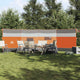 VidaXL pare-brise camping étanche 510x153 cm gris et orange