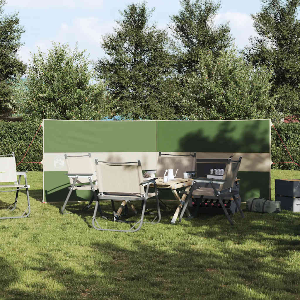 VidaXL pare-brise camping étanche 344x120 cm vert