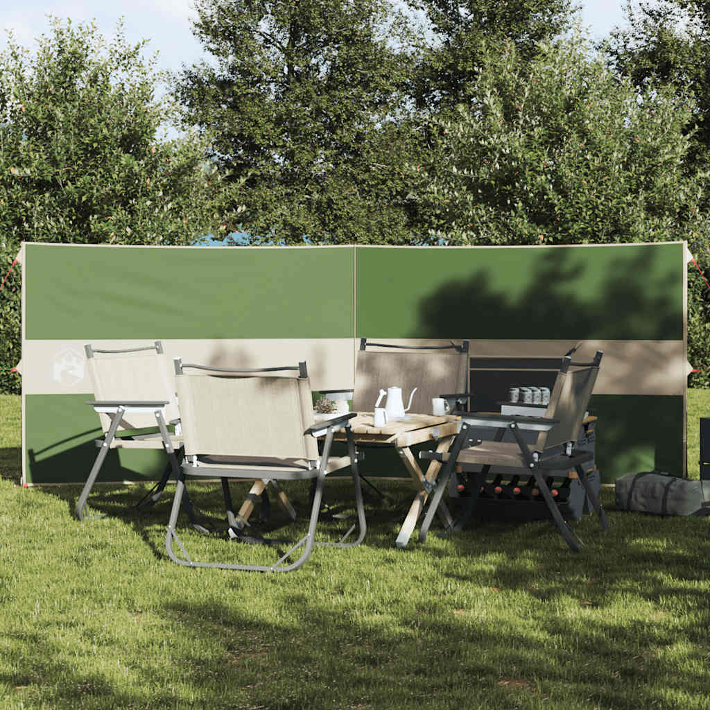 VidaXL pare-brise camping étanche 344x120 cm vert