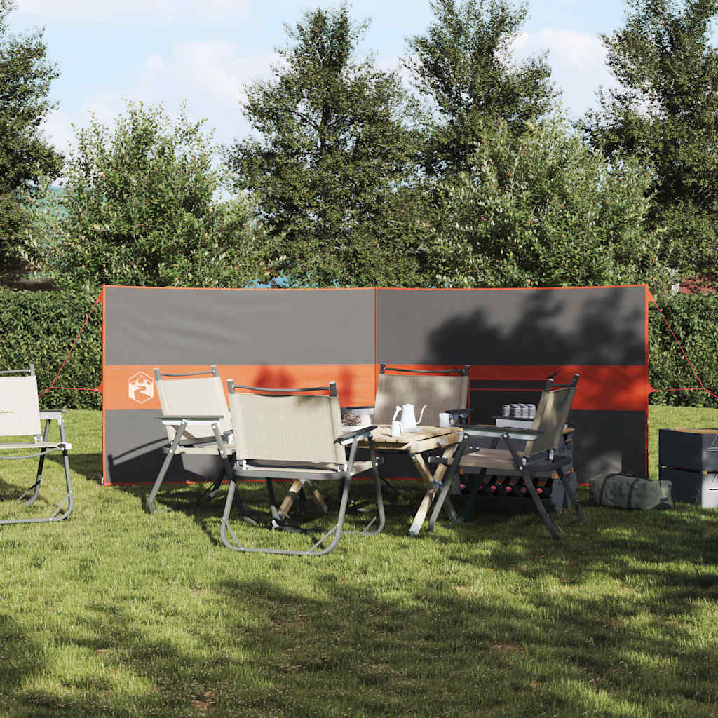 Vidaxx pare-brise de camping étanche 344x120 cm gris et orange