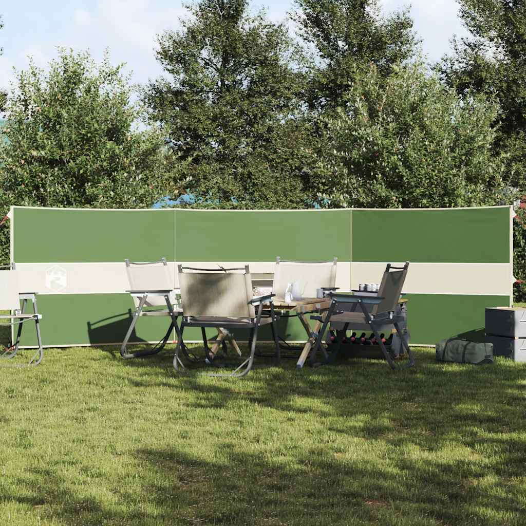 VidaXL pare-brise camping étanche 490x123 cm vert