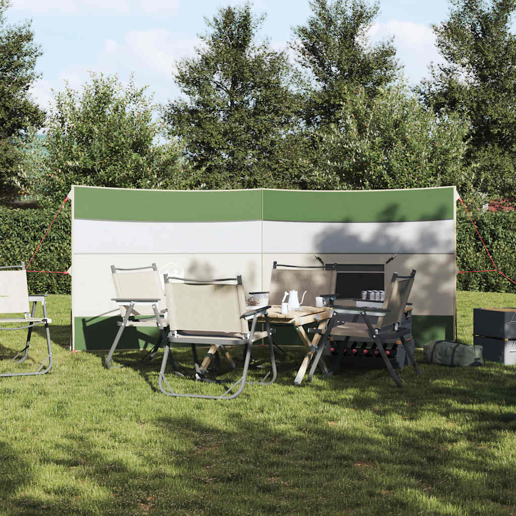 VidaXL pare-brise camping étanche 340x130 cm vert