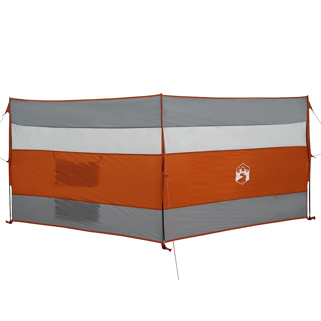 VidaXL pare-brise camping étanche 340x130 cm gris et orange