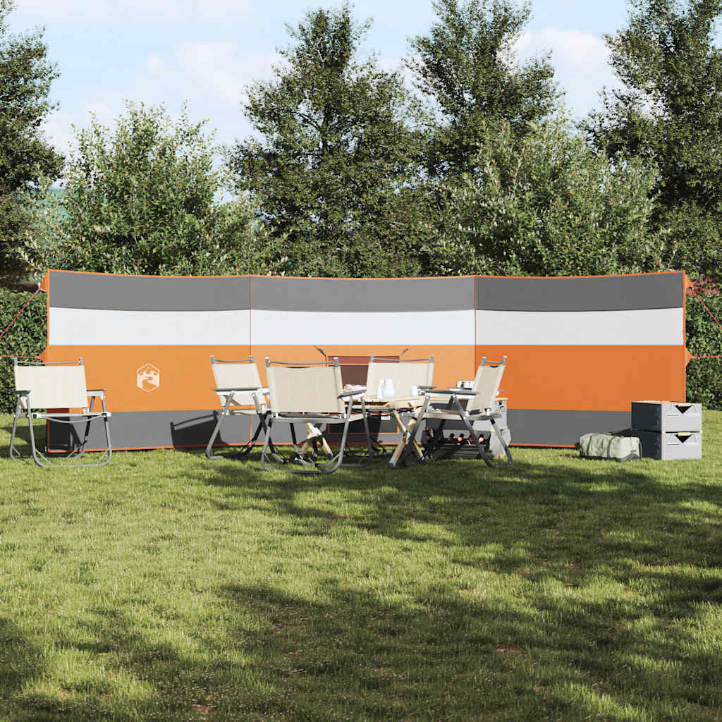 Vidaxx pare-brise de camping étanche 508x130 cm gris et orange