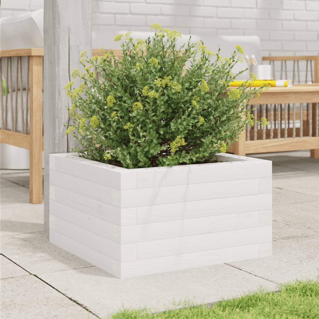 Vidaxl Planning Box 40x40x23 cm Pine solide blanc