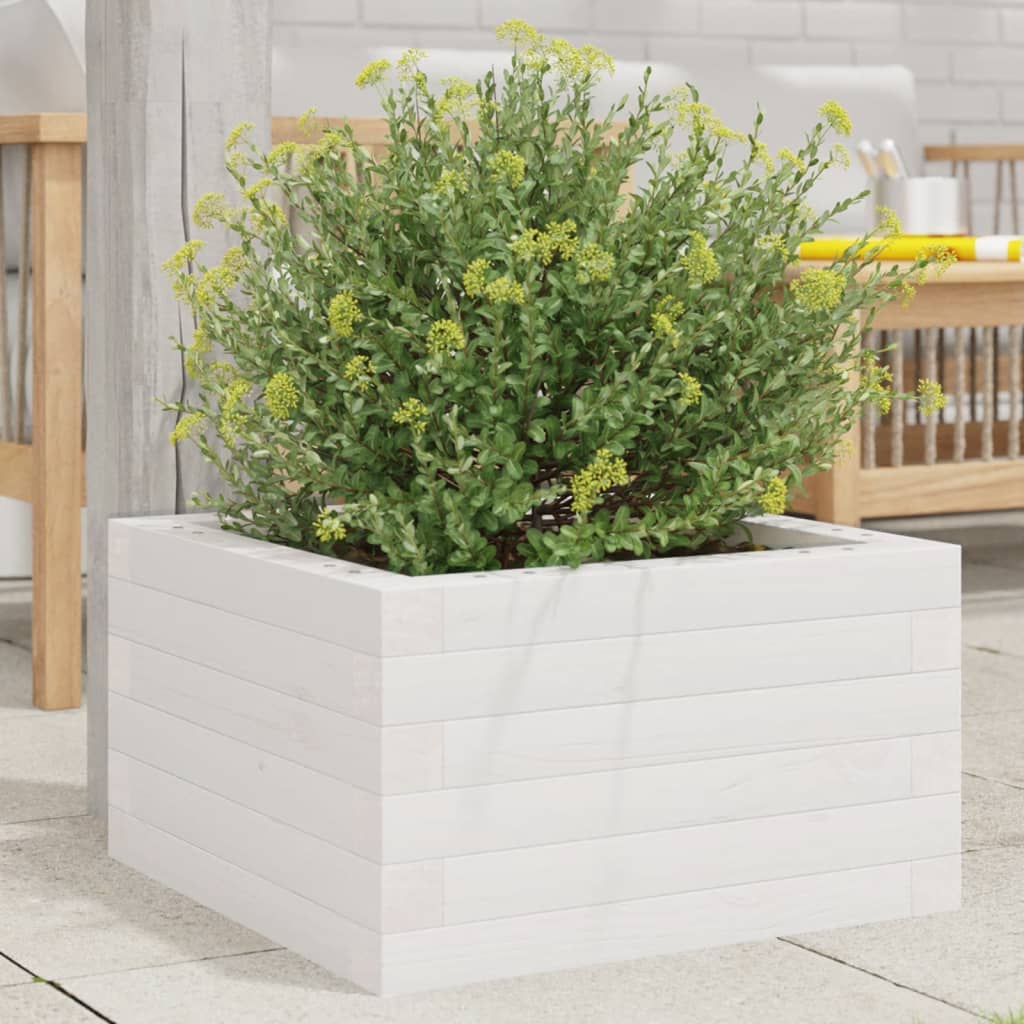 Vidaxl Planning Box 40x40x23 cm Pine solide blanc