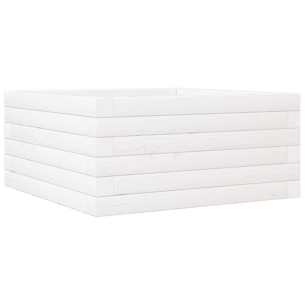 Boîte de planification Vidaxl 50x50x23 cm en pin solide blanc