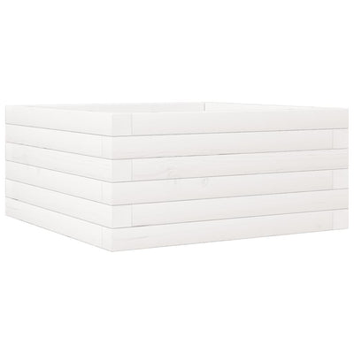 Boîte de planification Vidaxl 50x50x23 cm en pin solide blanc
