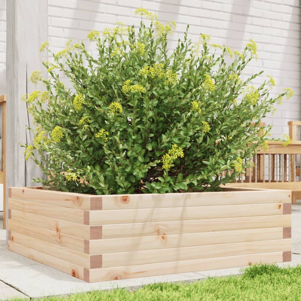 Boîte de planification Vidaxl 70x70x23 cm Pine solide