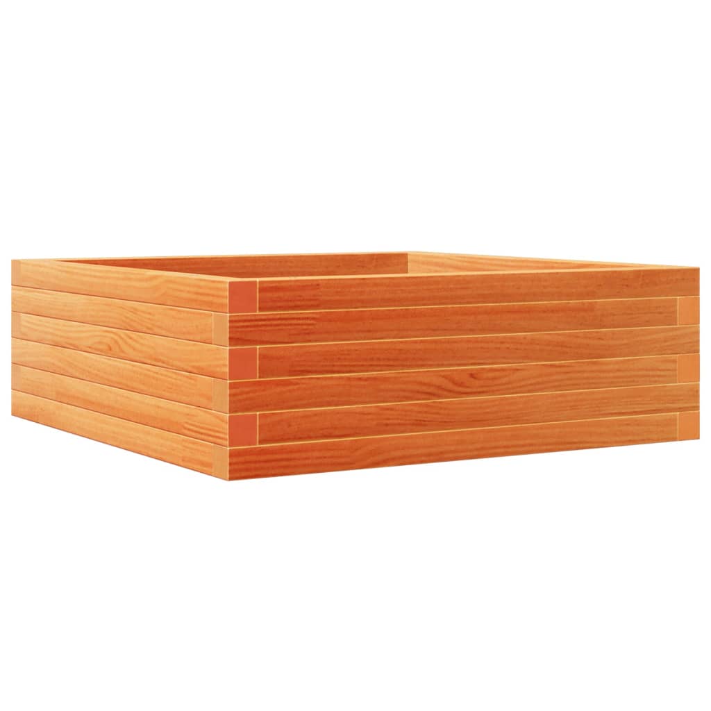 Boîte de planification Vidaxl 70x70x23 cm Solid Pine Wash Brown