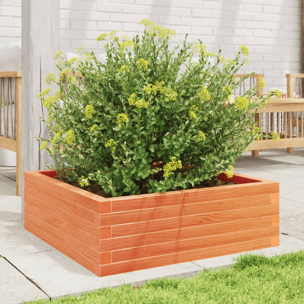 Boîte de planification Vidaxl 70x70x23 cm Solid Pine Wash Brown